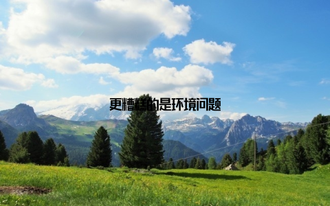 更糟糕的是环境问题