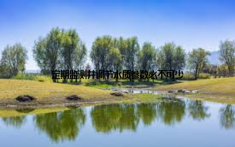 定期监测并调节水质参数必不可少