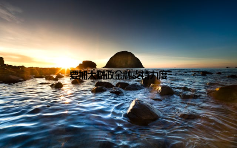 要加大财政金融支持力度