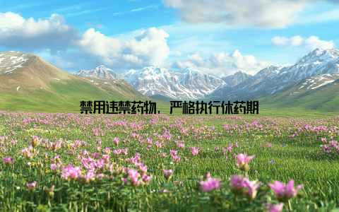 禁用违禁药物, 严格执行休药期