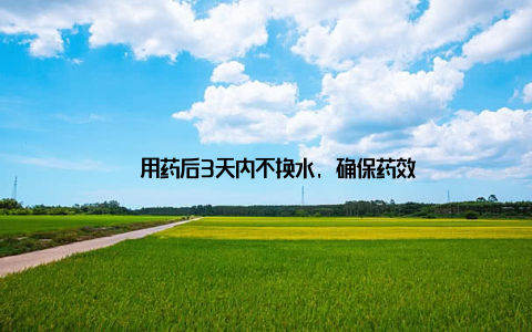 – 用药后3天内不换水, 确保药效