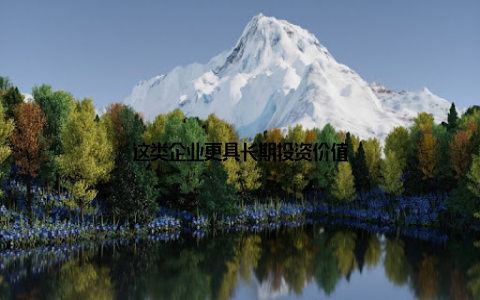 这类企业更具长期投资价值