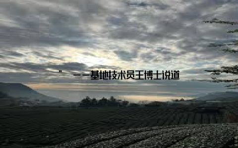 ” ——基地技术员王博士说道