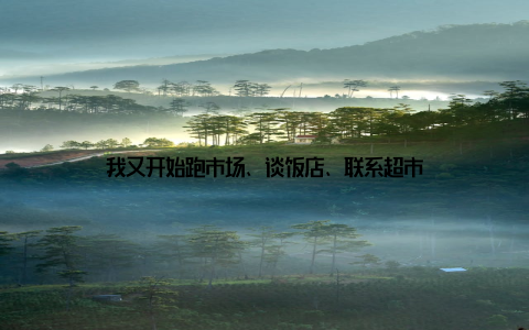 我又开始跑市场、谈饭店、联系超市