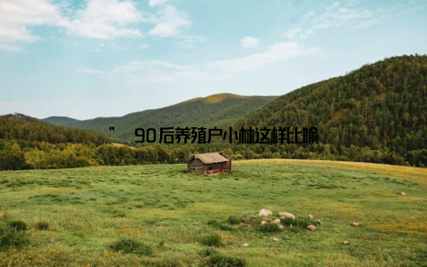 ” 90后养殖户小林这样比喻