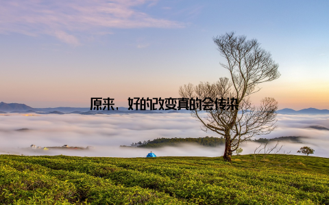 原来, 好的改变真的会传染